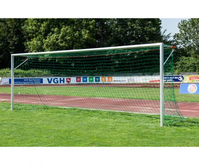 Stadion-Fußballtore mit Netzbügel